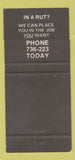 Matchbook Cover - Clayton Personnel Jobs Wellington New Zealand WEAR 30 Strike