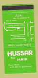 Matchbook Cover - Hussar Hair Hamilton New Zealand 30 Strike