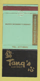 Matchbook Cover - Tang's Cathay Chinese Food 30 Strike
