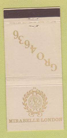 Matchbook Cover - Mirabelle London UK England 30 Strike