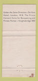 Matchbook Cover - Mirabelle London UK England 30 Strike