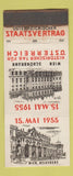 Matchbook Cover - Wien Schonbrunn Fur Osterreich WORN