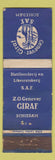 Matchbook Cover - Genever Giraf SAF Schiedam WORN