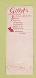 Matchbook Cover - Gillet Brunkebergstorg Stockholm Sweden