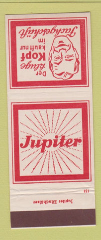 Matchbook Cover - Jupiter Der Kluge Kopf Fachgeschaft Germany Tobacco