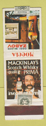 Matchbook Cover - Mackinlay's Scotch Whisky Moccia Zabov Italian WEAR