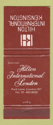 Matchbook Cover - Hilton International Hotel London Kensington