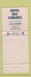 Matchbook Cover - Hotel Des Congres Gitanes Cigarettes girlie