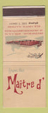 Matchbook Cover - Maitre D Elk Grove IL WEAR