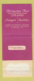 Matchbook Cover - Chambertin Restaurant West Dearborn MI