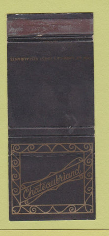 Matchbook Cover - Chateaubriand Restaurant Dallas TX WEAR