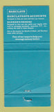 Matchbook Cover - Barclays Bank WEAR