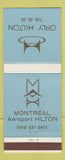 Matchbook Cover - Orly Hilton Montreal QC Hilton