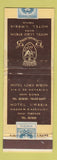 Matchbook Cover - Hotel Lord Byron Rome Firenze Umbria WORN