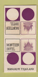Matchbook Cover - Montien Hotel Bangkok Thailand