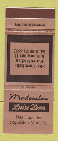 Matchbook Cover - Luise Zorn Rathausplatz