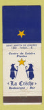 Matchbook Cover - La Creche Restaurant Bar Saint Martin De Londres