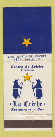 Matchbook Cover - La Creche Restaurant Bar Saint Martin De Londres