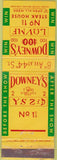 Matchbook Cover - Downey's Steak House New York City