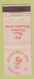 Matchbook Cover - Antigua Beach Hotel West Indies WEAR