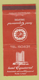 Matchbook Cover - Hotel Equatorial Kuala Lumpur Singapore WEAR 30 Strike