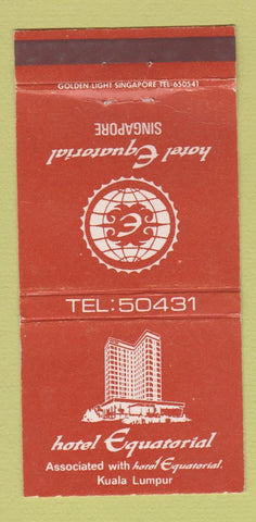 Matchbook Cover - Hotel Equatorial Kuala Lumpur Singapore WEAR 30 Strike