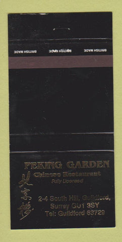 Matchbook Cover - Peking Garden Chinese Guildford Surrey UK WEAR 30 Strike