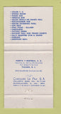 Matchbook Cover - Azteca Salon Rosarito Beach Hotel WORN Mexico 30 Strike