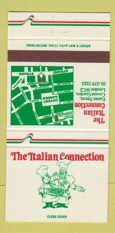 Matchbook Cover - Italian Connection London UK England 30 Strike