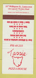 Matchbook Cover - Tassie Pizza House Launceston  30 Strike