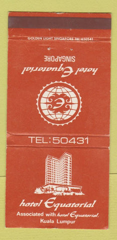 Matchbook Cover - Hotel Equatorial Kuala Lumpur Singapore WEAR 30 Strike