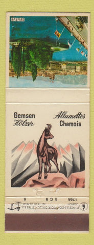 Matchbook Cover - Geneve Gemsen Hobzer Chamois Allumettes