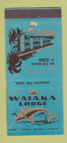 Matchbook Cover - Waiaka Lodge Kona Hawaii 30 Stick