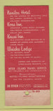 Matchbook Cover - Waiaka Lodge Kona Hawaii 30 Stick