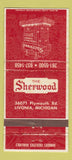Matchbook Cover - The Sherwood Livonia MI 30 Strike