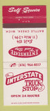 Matchbook Cover - Interstate Truck Stop Battle Creek MI 30 Strike