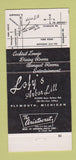 Matchbook Cover - Lofy's Restaurant Ann Arbor MI 30 Strike
