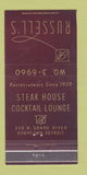 Matchbook Cover - Russell's Detroit MI Steak House 30 Strike