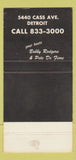 Matchbook Cover - Half Pint's Detroit MI 30 Strike