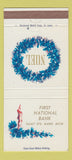 Matchbook Cover - First National Bank Sault Ste Marie MI Christmas 30 Strike