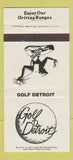 Matchbook Cover - Golf Detroit MI 30 Strike