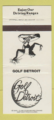 Matchbook Cover - Golf Detroit MI 30 Strike