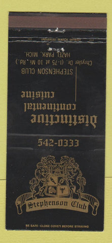 Matchbook Cover - Stephenson Club Hazel Park MI 30 Strike
