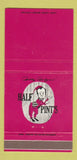 Matchbook Cover - Half Pint's Detroit MI Bobby Rodgers 30 Strike