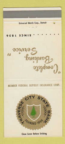 Matchbook Cover - Traverse City State Bank MI 30 Strike