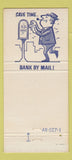 Matchbook Cover - Clio State Bank MI 30 Strike