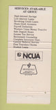 Matchbook Cover - Grand Rapids Teachers Credit Union MI 30 Strike