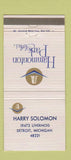 Matchbook Cover - Hammonton Park Clothes Detroit MI Harry Solomon 30 Strike