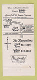 Matchbook Cover - Agged and Rare Harlan House Detroit MI 30 Strike