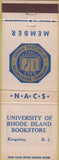 Matchbook Cover - University of Rhode Island Bookstore Kingston RI
